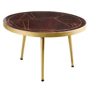 Dark Gold Round Coffee Table