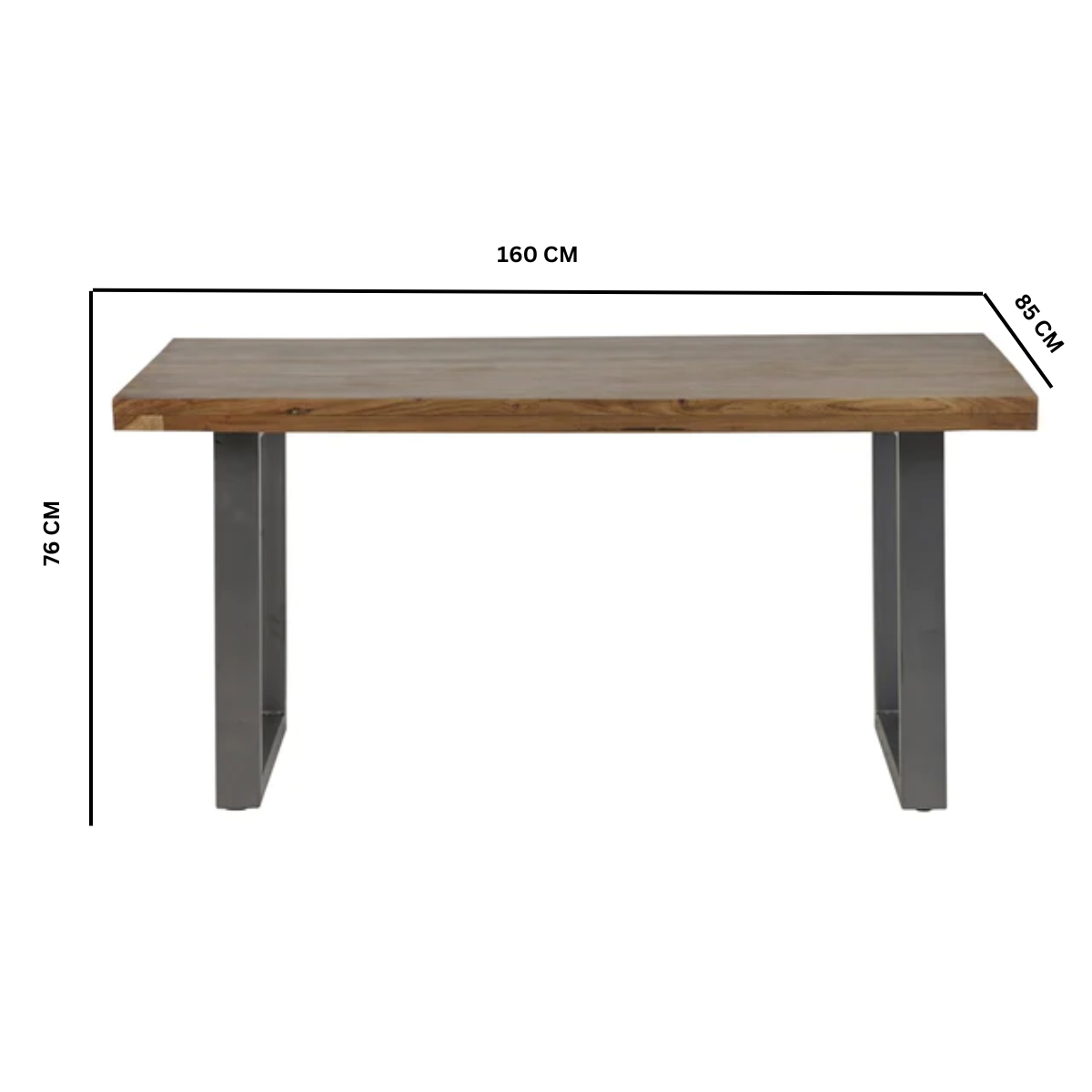 Metropolis Industrial Dining Table - Image 4