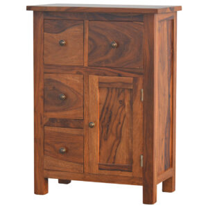 Solid Mango Wood Sheesham 4 Drawer Cabinet