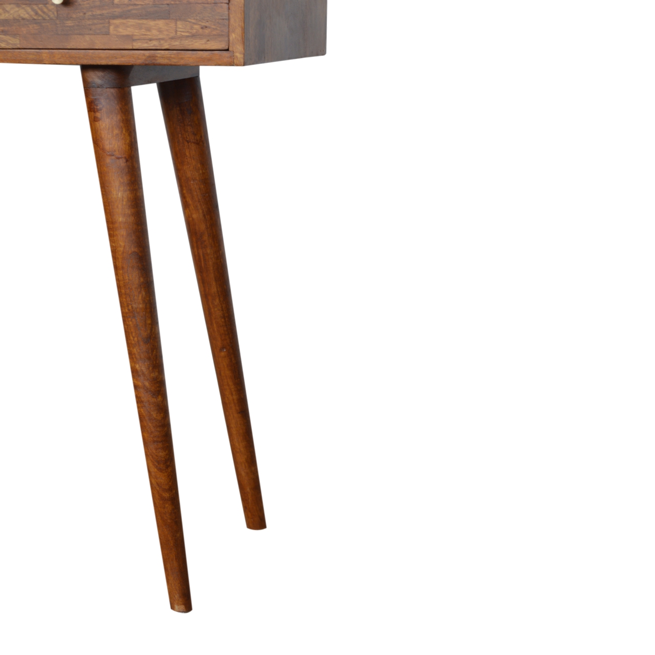 Solid Mango Wood Chestnut Finished 3 Drawer Assorted Console - Image 7