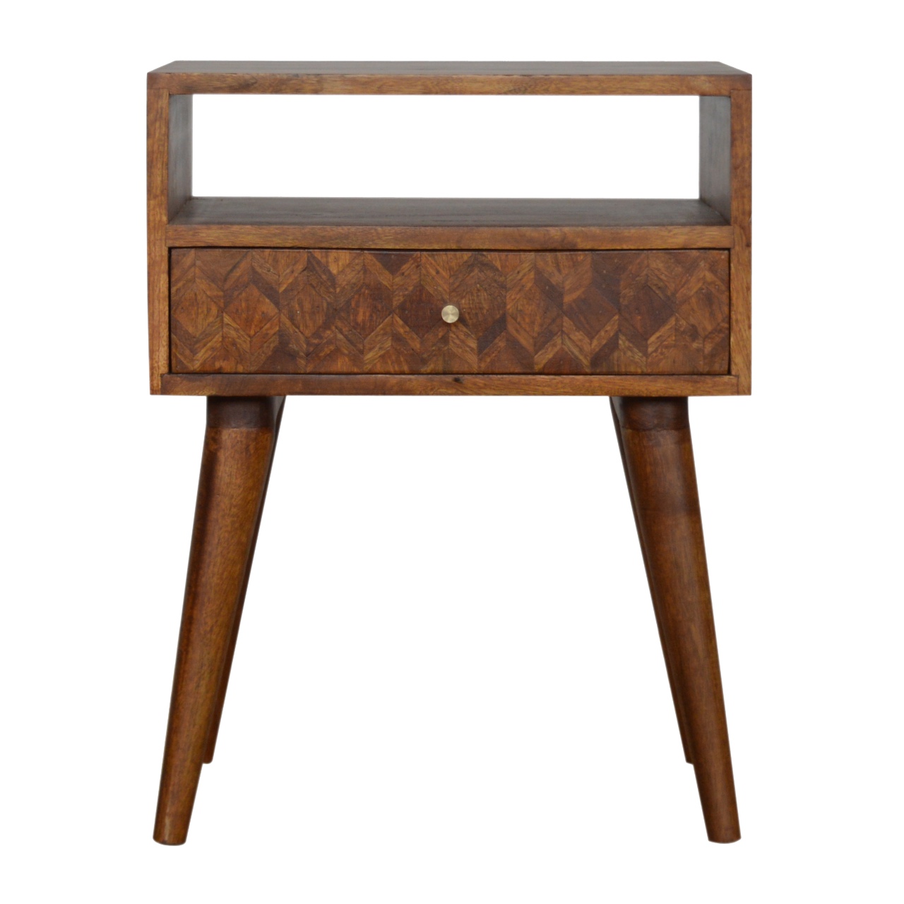 Solid Mango Wood Assorted Open Chestnut Bedside