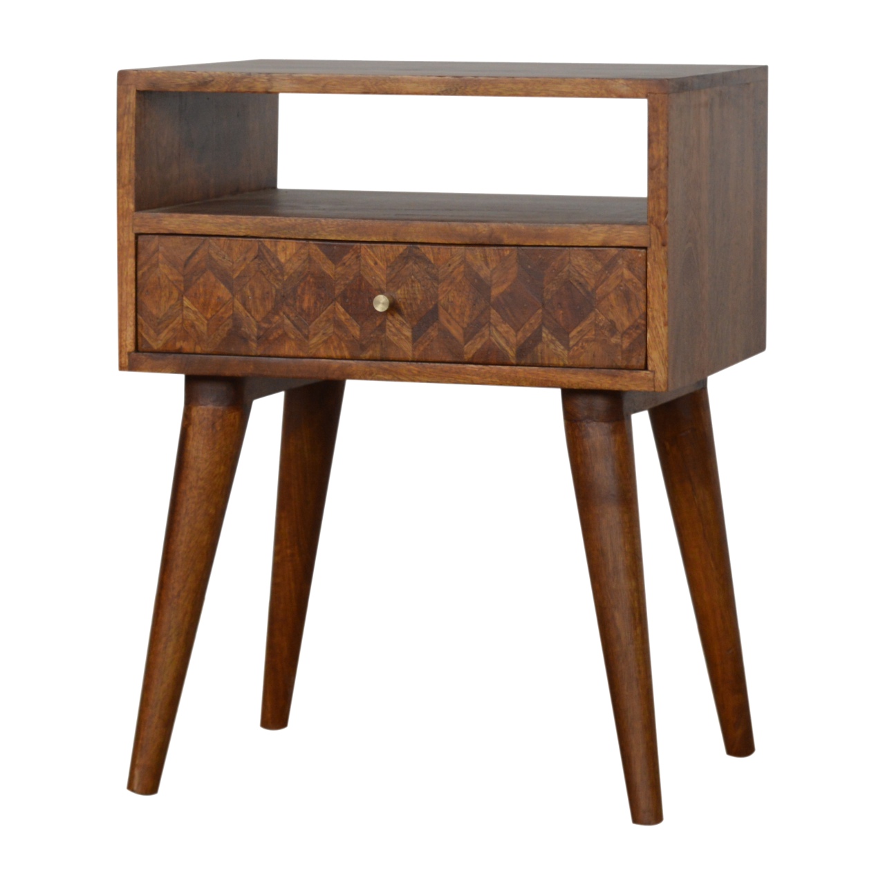 Solid Mango Wood Assorted Open Chestnut Bedside - Image 2