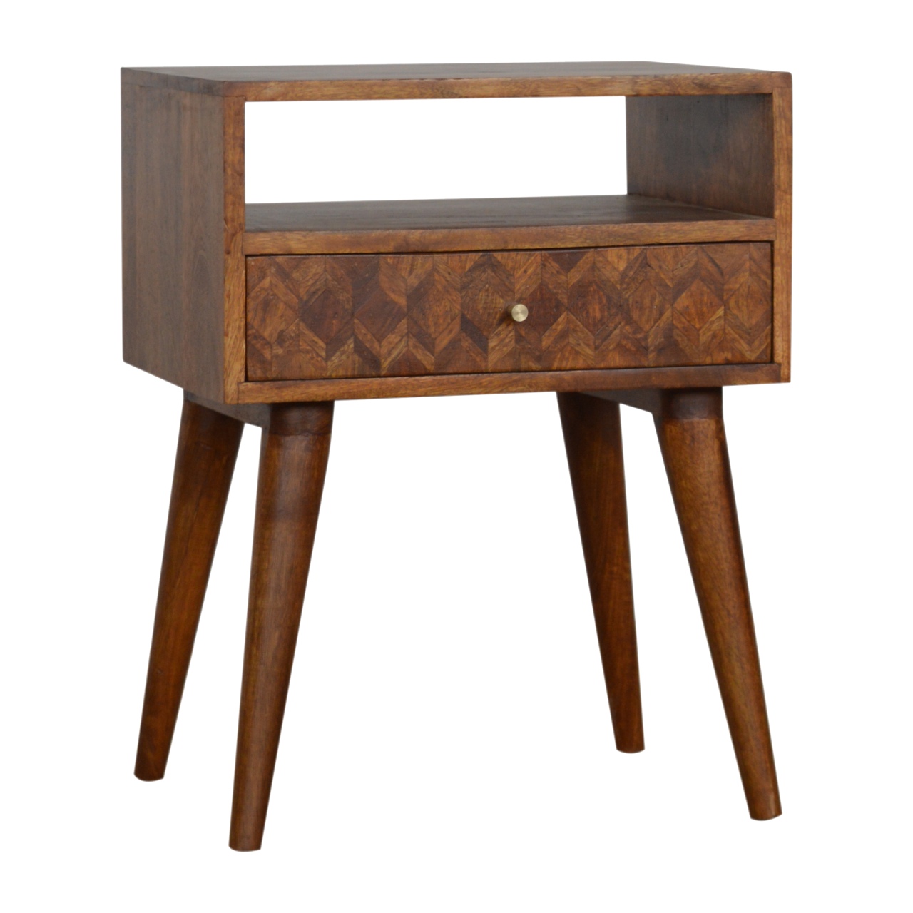 Solid Mango Wood Assorted Open Chestnut Bedside - Image 3
