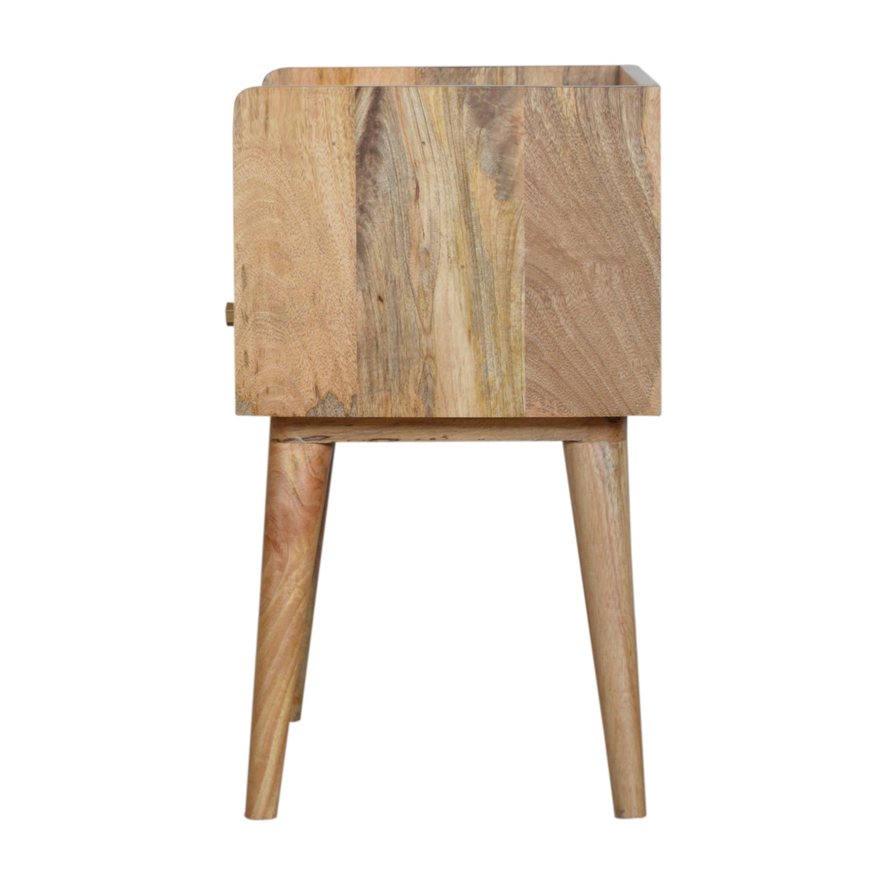 Solid Mango Wood Open Slot Bedside with White Top - Image 8