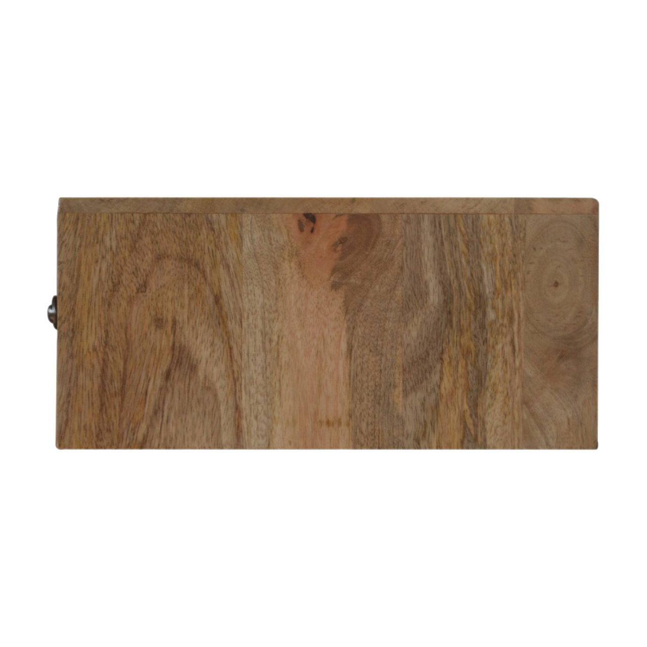 Solid Mango Wood Mango Wood Floating Line Carved Bedside - Image 6
