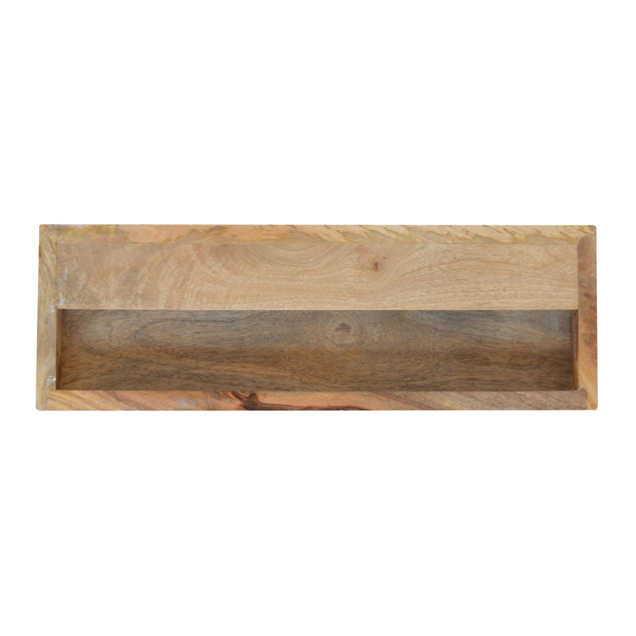 Solid Mango Wood Mango Wood Floating Line Carved Bedside - Image 7