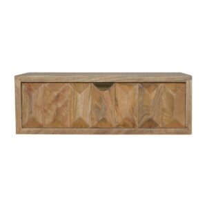 Solid Mango Wood Wall Mounted Prism Bedside