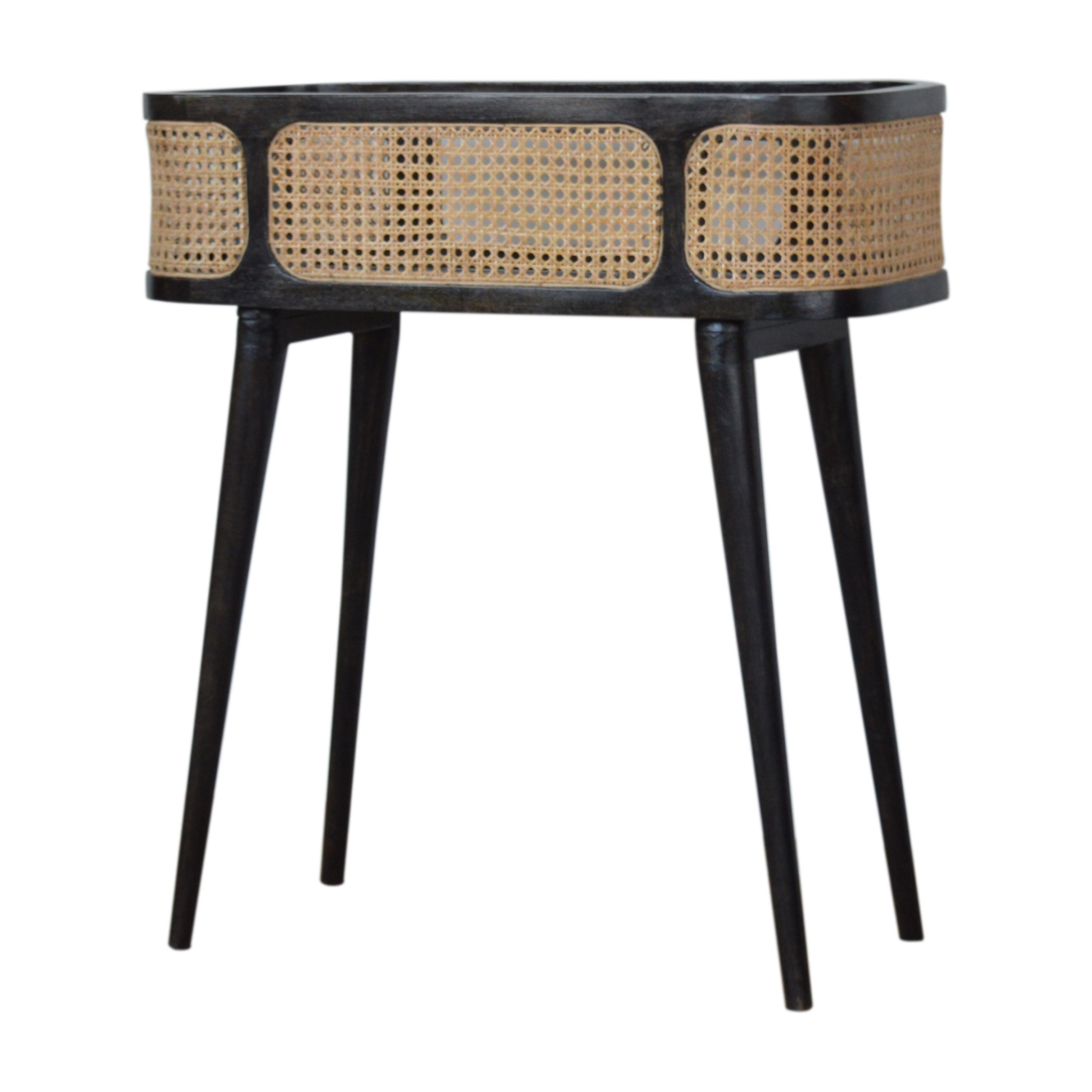 Solid Mango Wood Larissa Carbon Black Tray Table - Image 2