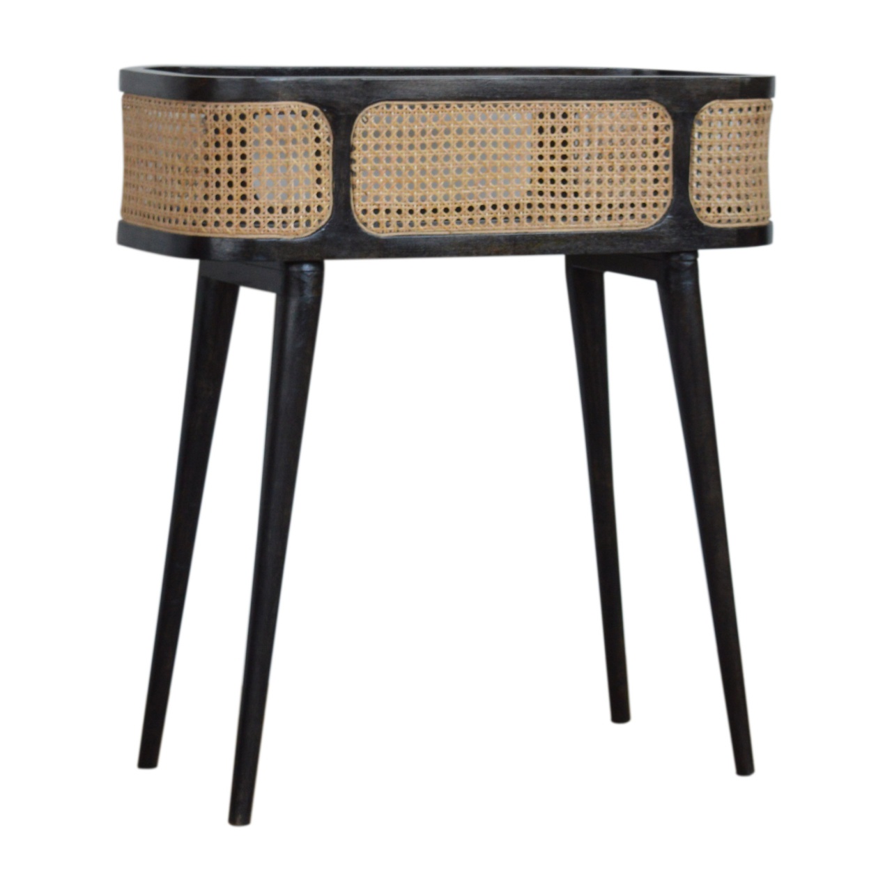 Solid Mango Wood Larissa Carbon Black Tray Table - Image 3