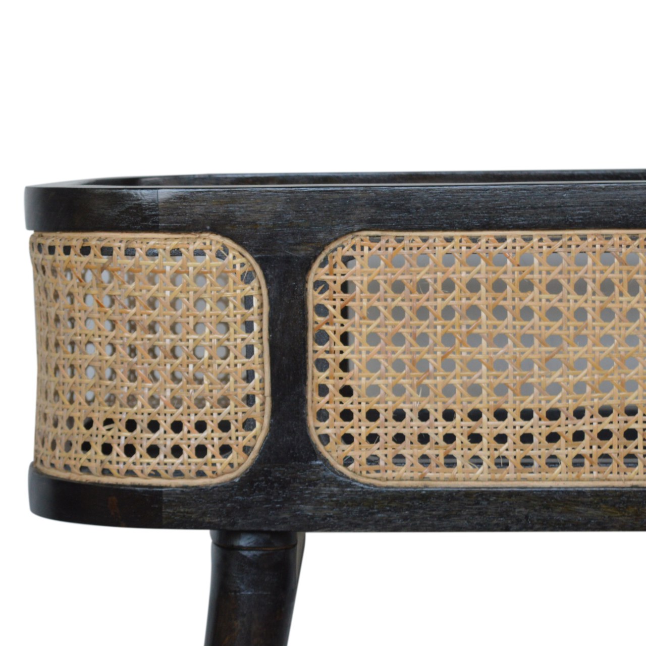 Solid Mango Wood Larissa Carbon Black Tray Table - Image 4