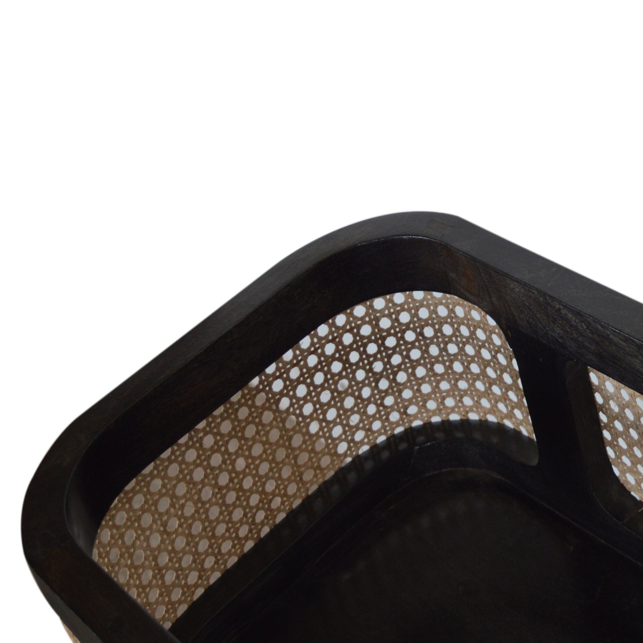 Solid Mango Wood Larissa Carbon Black Tray Table - Image 5