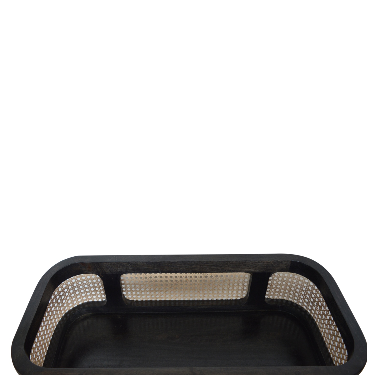 Solid Mango Wood Larissa Carbon Black Tray Table - Image 6