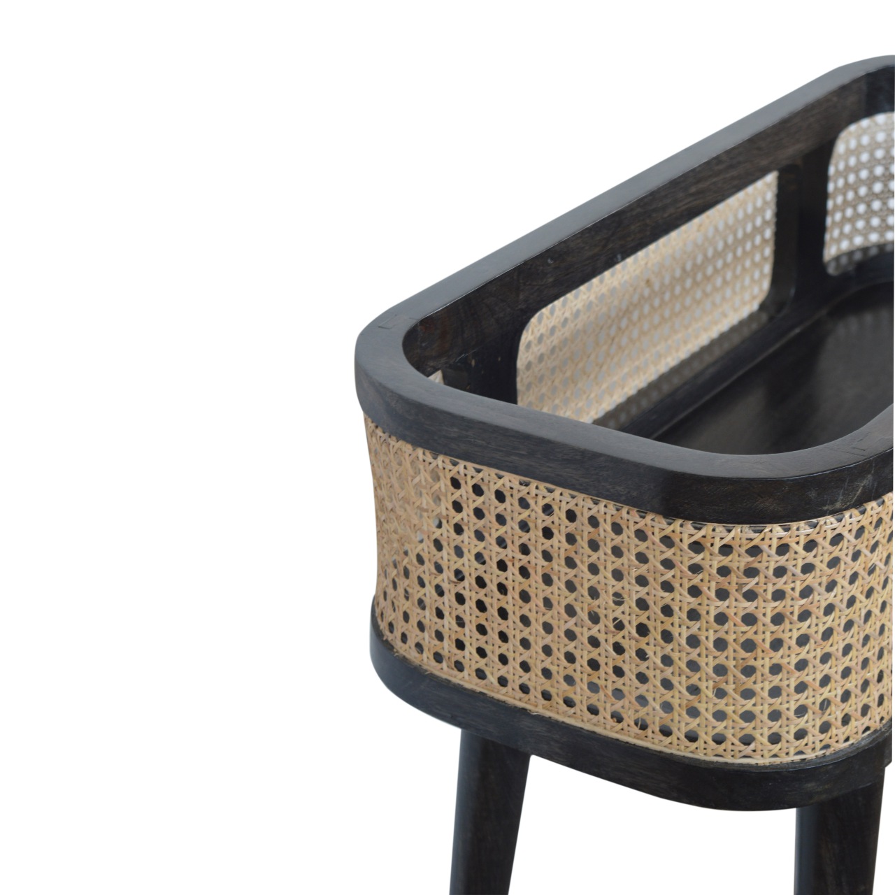 Solid Mango Wood Larissa Carbon Black Tray Table - Image 7