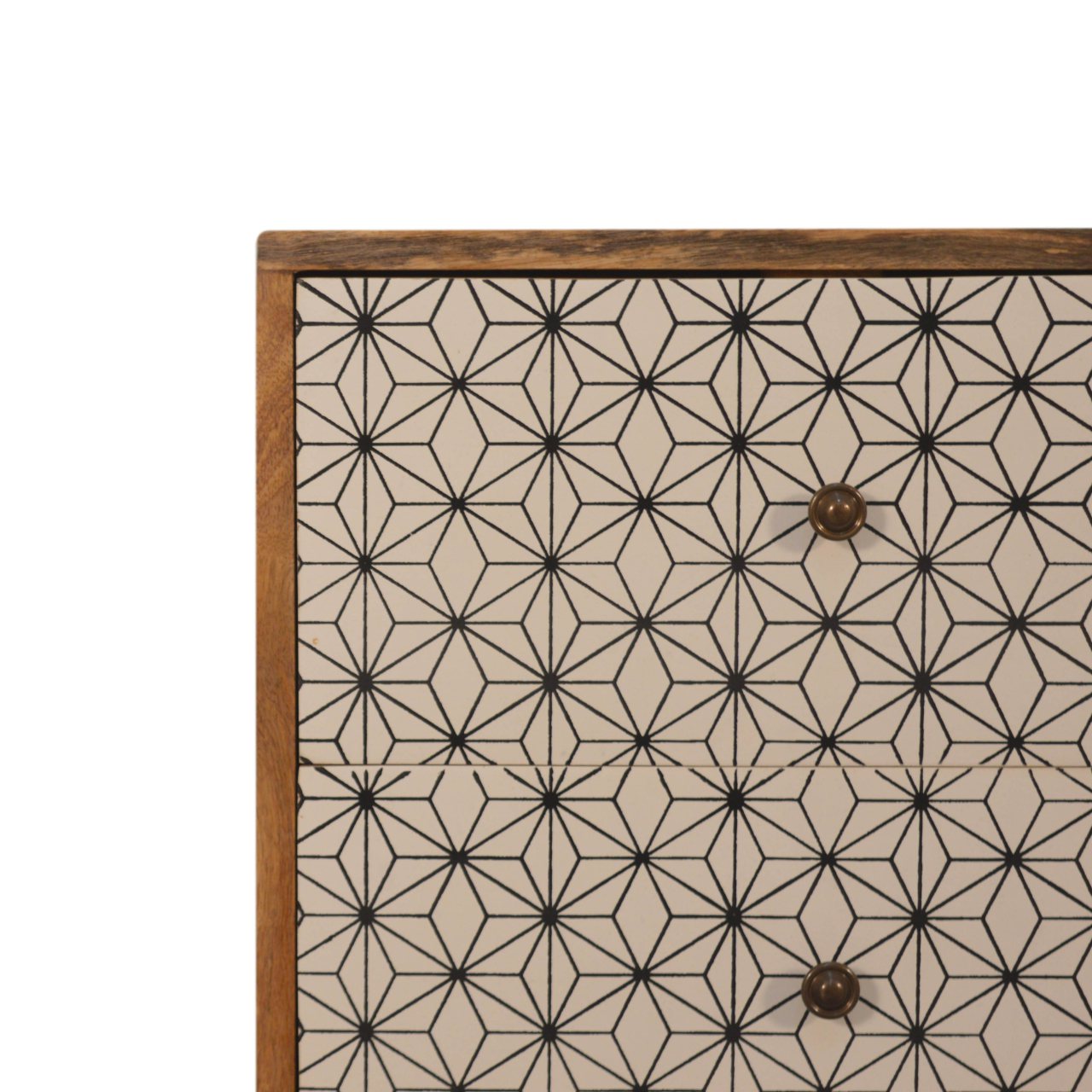 Solid Mango Wood Prima 2 Drawer Bedside - Image 4