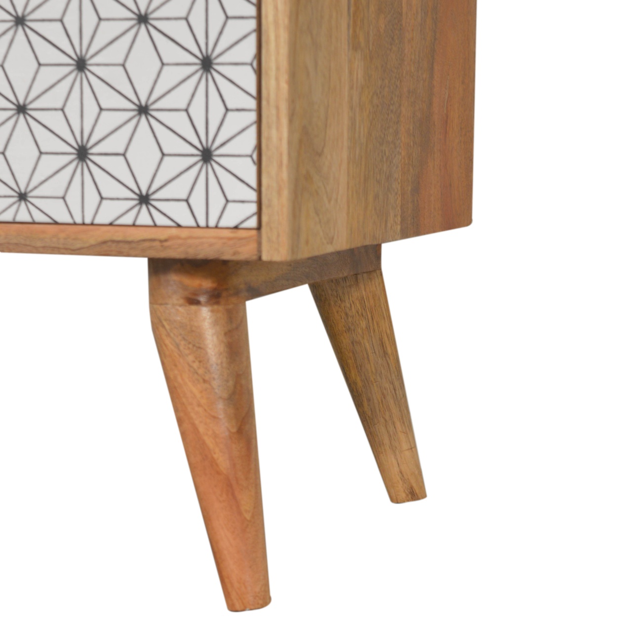 Solid Mango Wood Prima 2 Drawer Bedside - Image 9