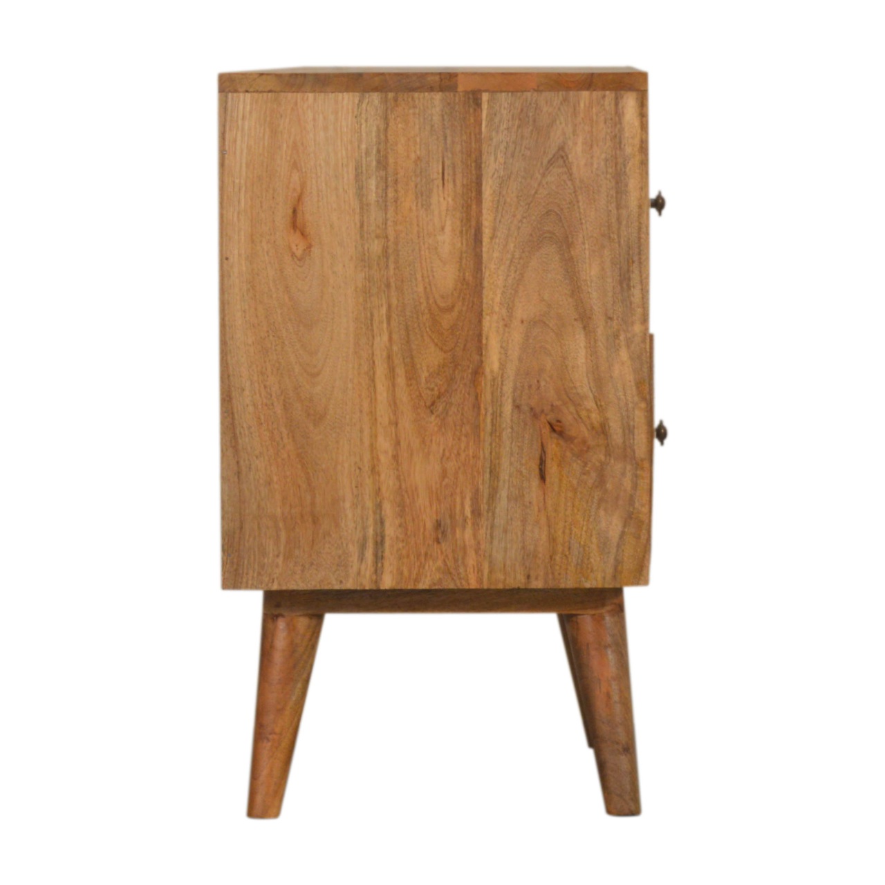 Solid Mango Wood Prima 2 Drawer Bedside - Image 7