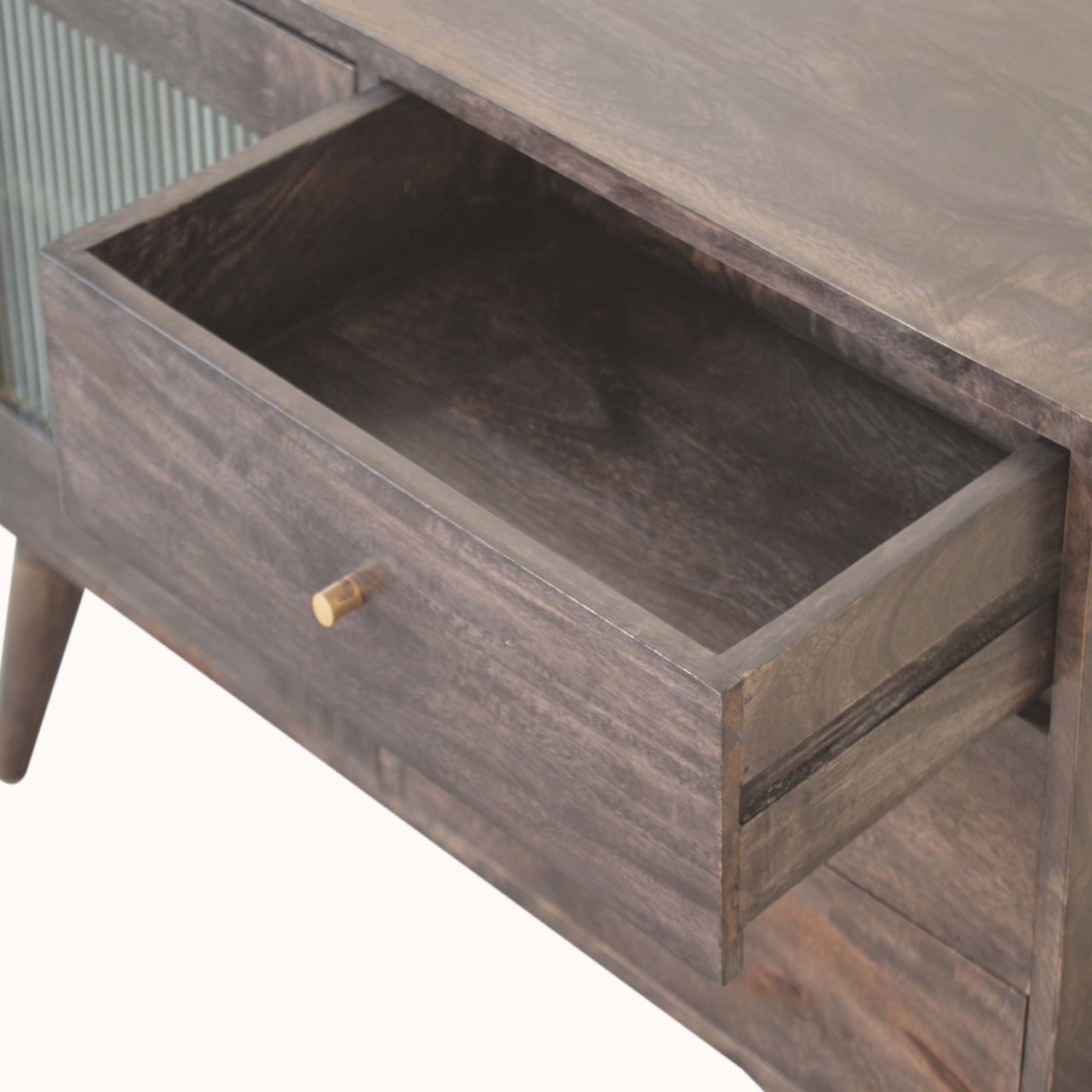 Solid Mango Wood Havana Cabinet with 3 Drawers - Image 6