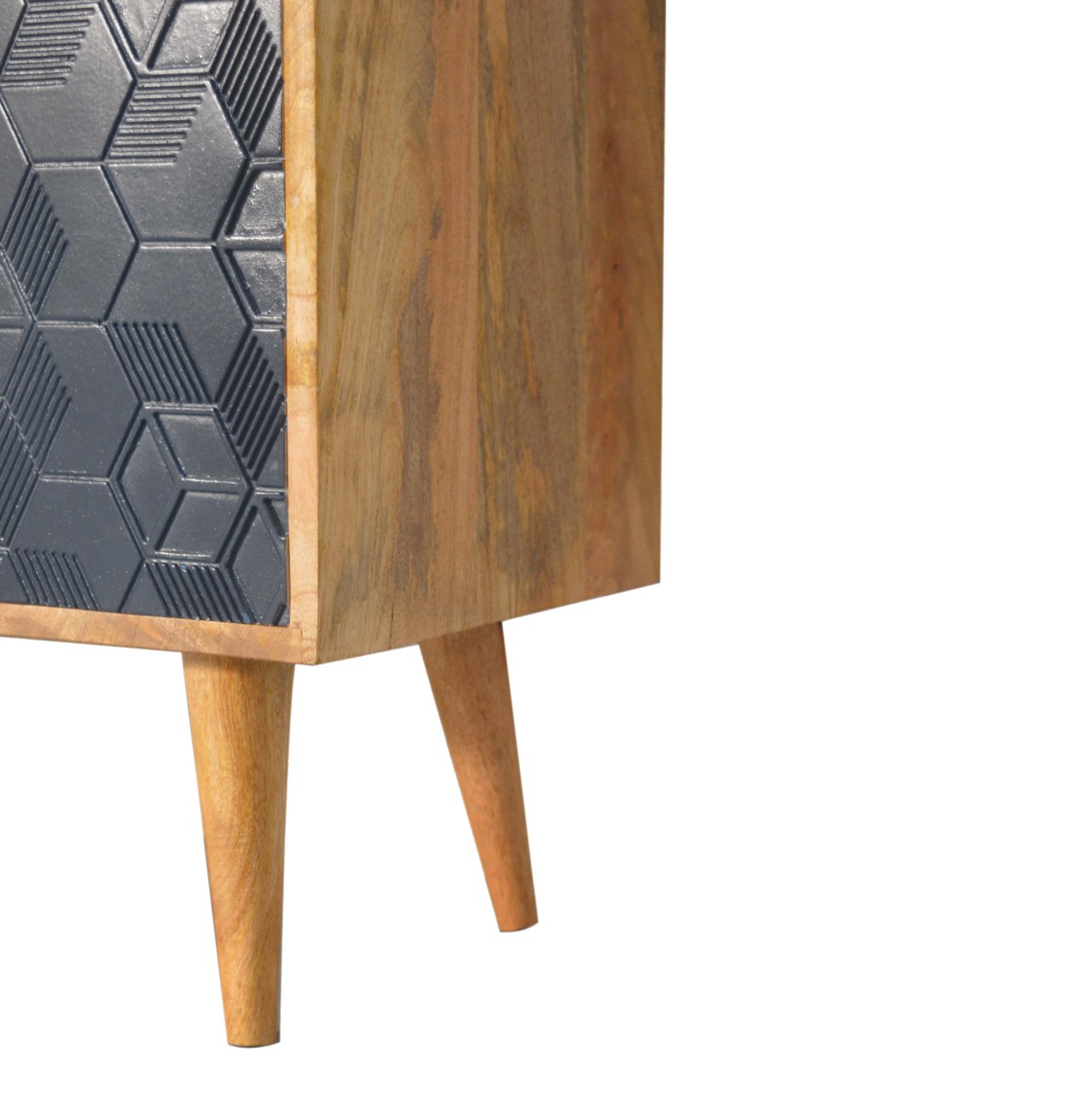 Solid Mango Wood Acadia White and Navy Cabinet - Image 7