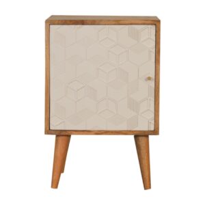 Solid Mango Wood Acadia White Door Bedside