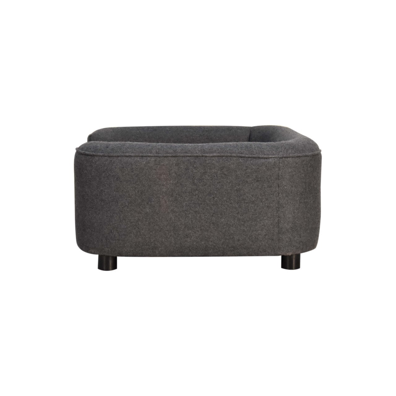 Solid Mango Wood Battleship Grey Tweed Pet Sofa Bed - Image 8