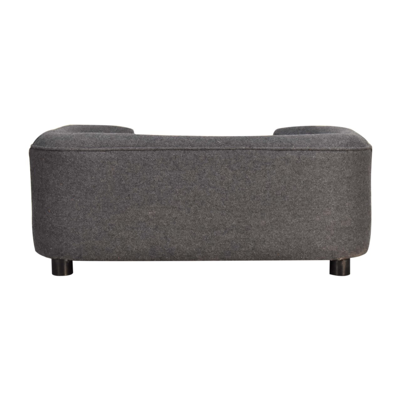 Solid Mango Wood Battleship Grey Tweed Pet Sofa Bed - Image 9