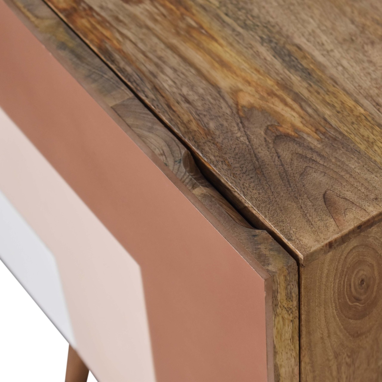 Solid Mango Wood Quebec Brown Bedside - Image 5