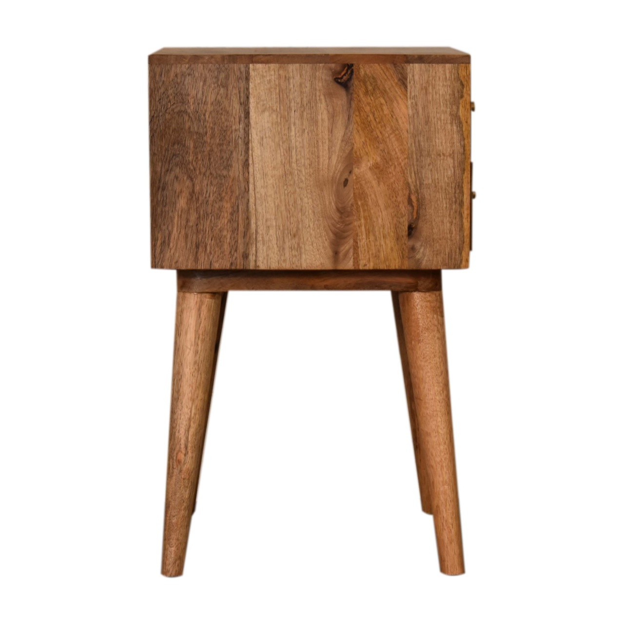 Solid Mango Wood Brick Red Patterned Bedside - Image 8