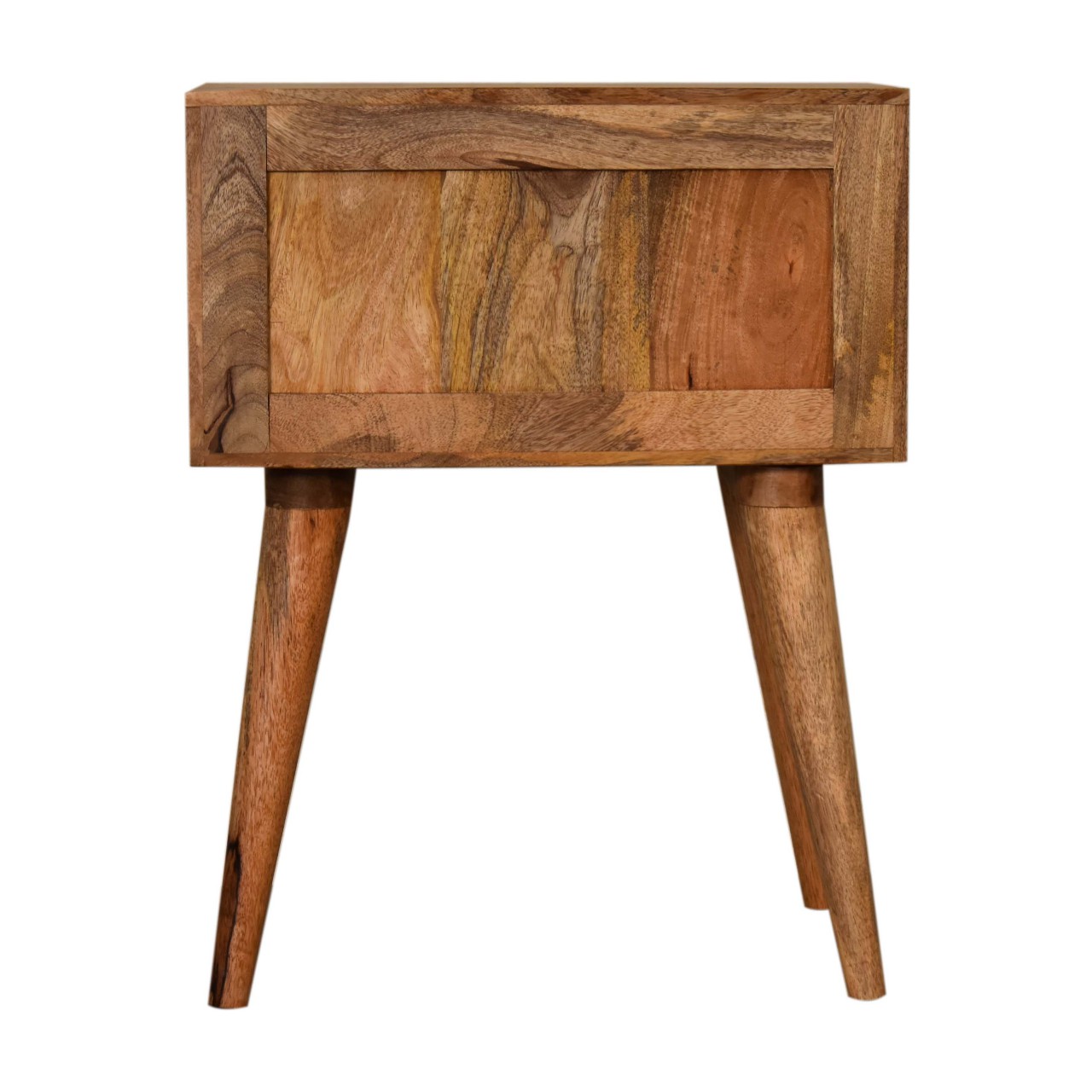 Solid Mango Wood Brick Red Patterned Bedside - Image 9