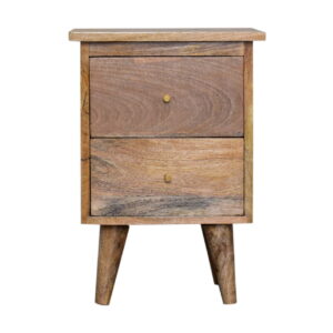 Solid Mango Wood Oak Finish Bedside