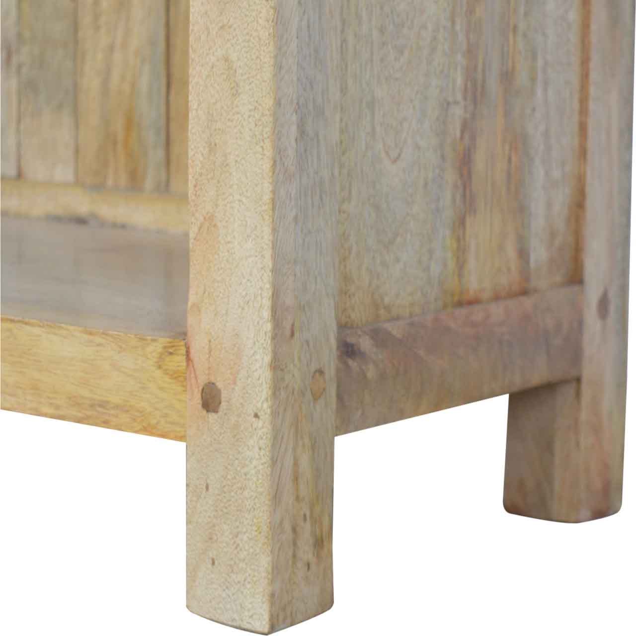 Solid Mango Wood Country Style Low Bookcase - Image 7