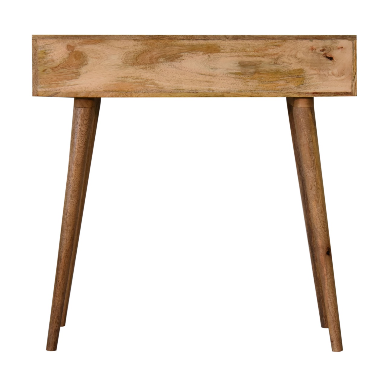 Solid Mango Wood Oak Finished Kita 2 Drawer Console Table - Image 9