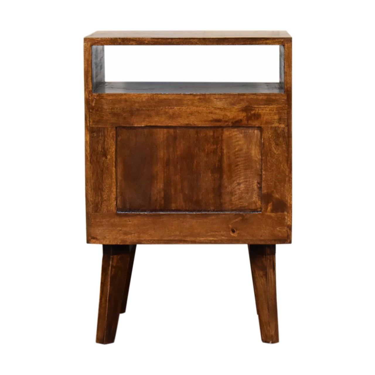 Solid Mango Wood Chestnut Finished 2 Drawer Amouri Bedside - Image 9