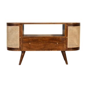 Solid Mango Wood Larissa Chestnut Media Unit