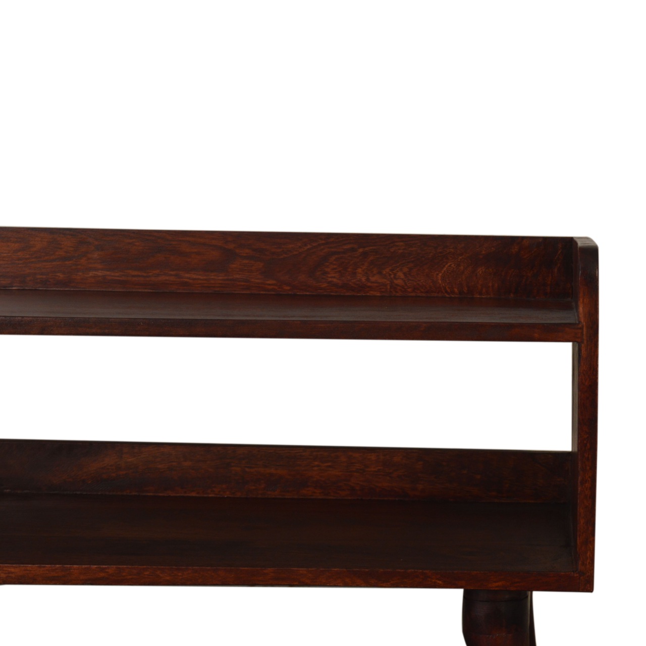 Solid Mango Wood Cherry Nordic Storage Bench - Image 4