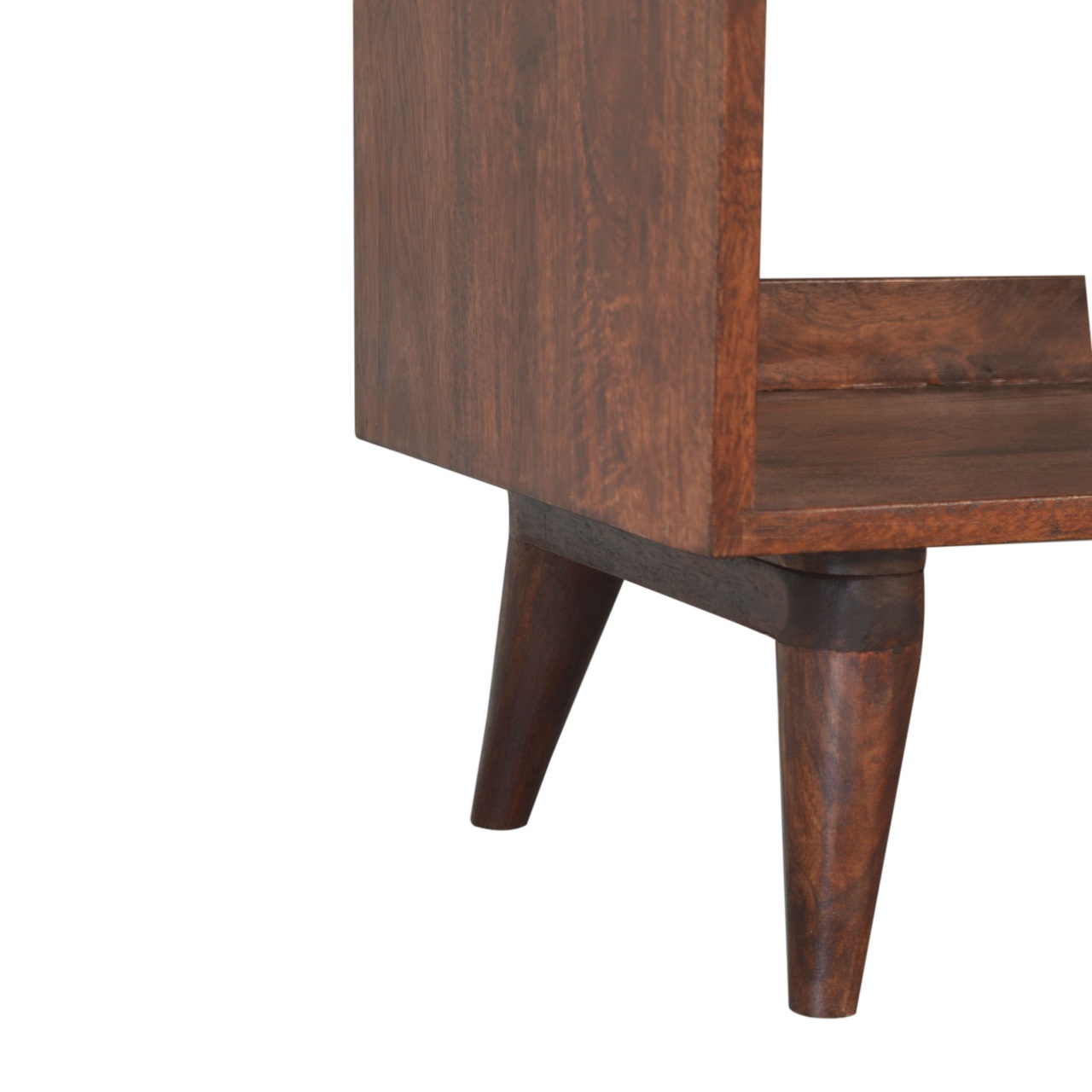 Solid Mango Wood Cherry Nordic Storage Bench - Image 7