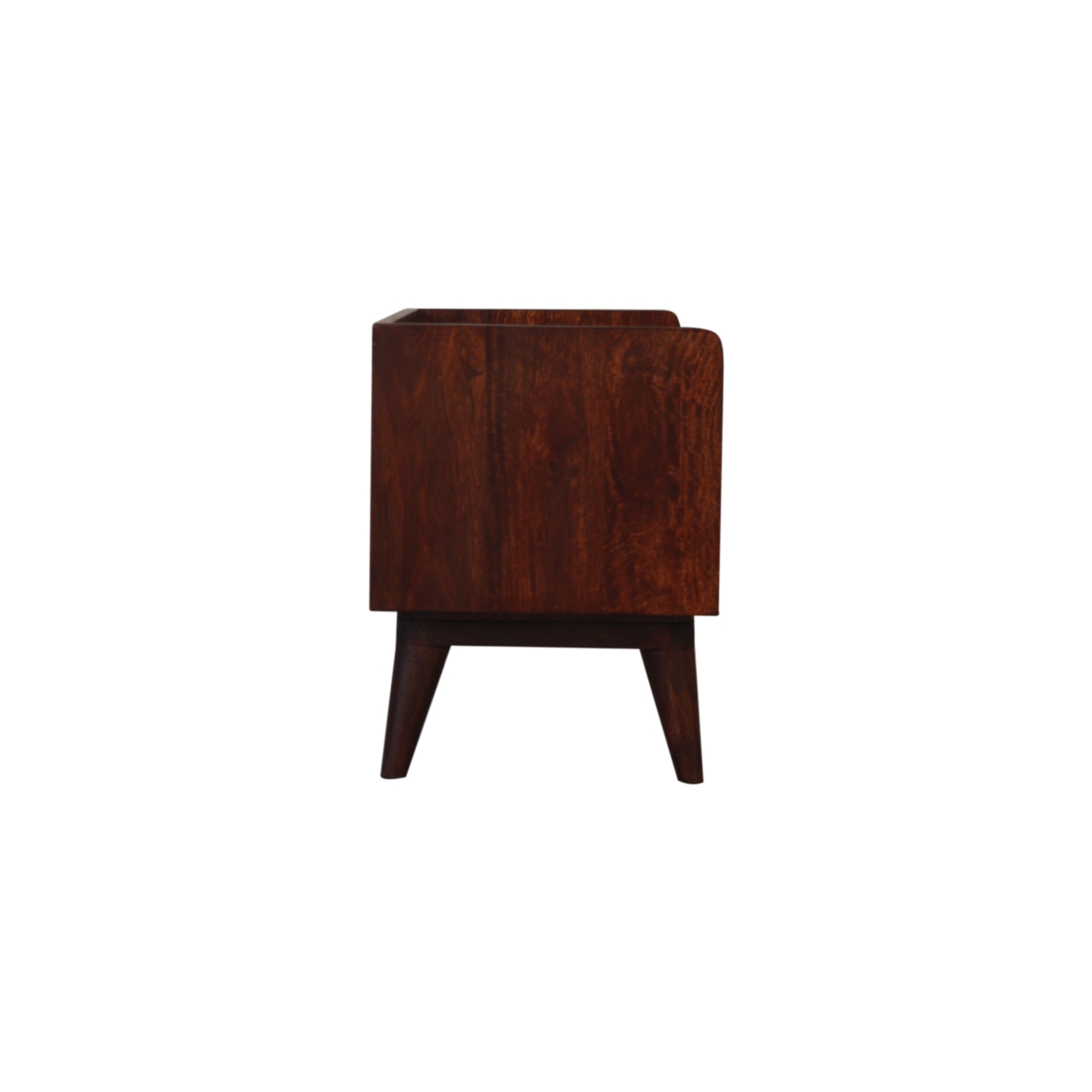 Solid Mango Wood Cherry Nordic Storage Bench - Image 8