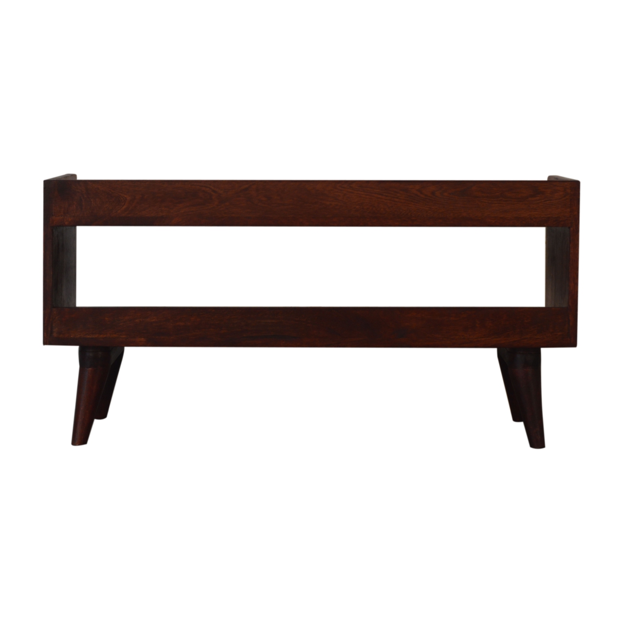 Solid Mango Wood Cherry Nordic Storage Bench - Image 9