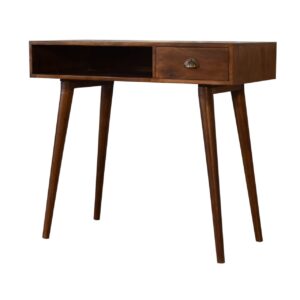 Solid Mango Wood Chestnut Open Slot Writing Desk