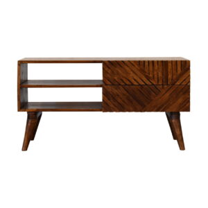 Solid Mango Wood Lille Geo Media Unit