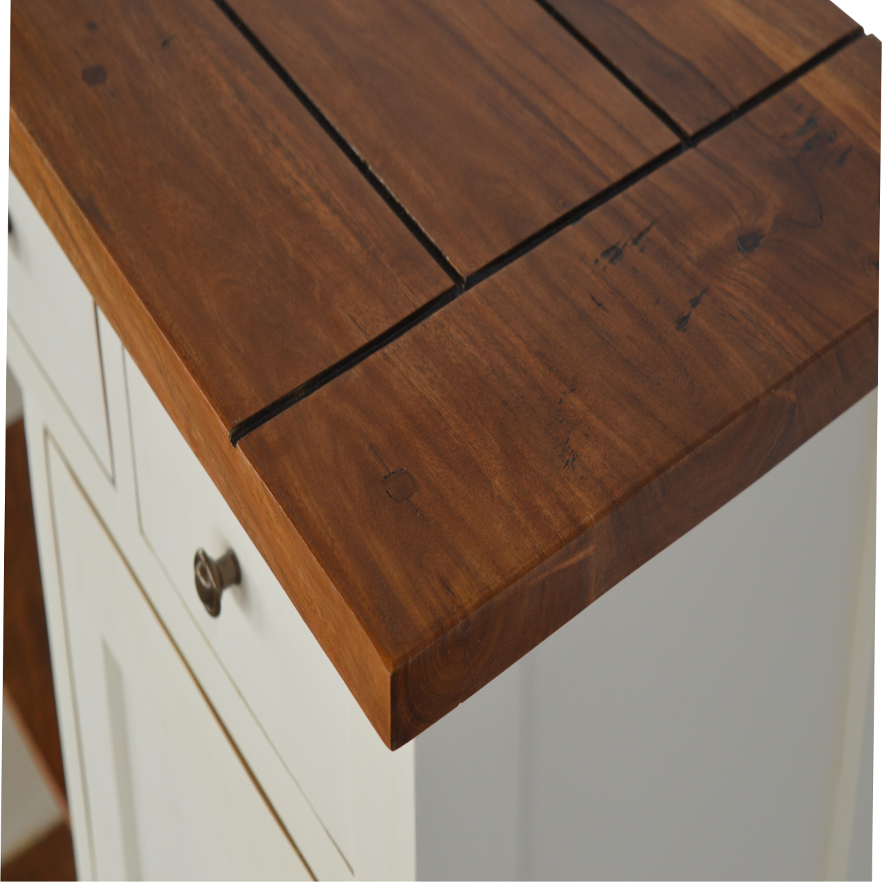 Solid Mango Wood 2 Tone Kitchen Unit - Image 2