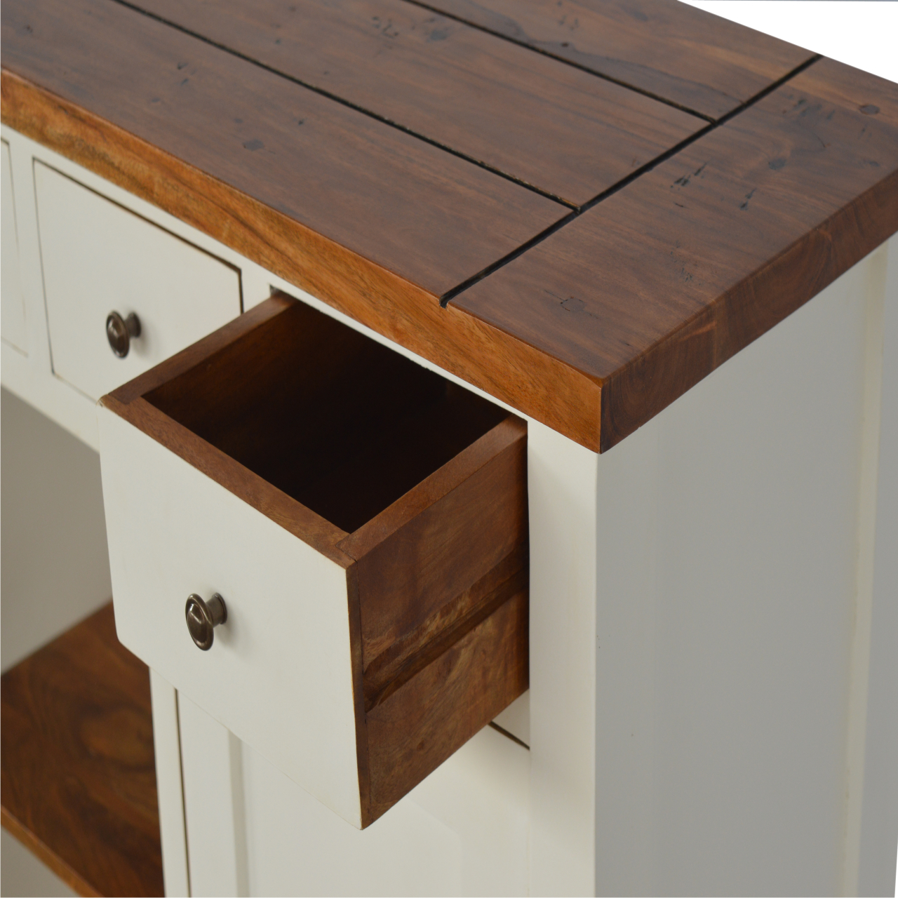 Solid Mango Wood 2 Tone Kitchen Unit - Image 3