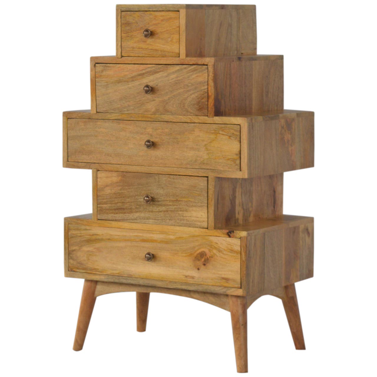 Solid Mango Wood Solid Wood Tower Chest Cabinet - Image 3