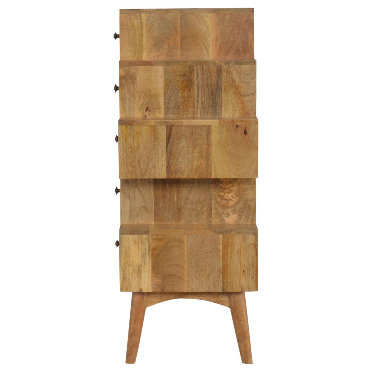 Solid Mango Wood Solid Wood Tower Chest Cabinet - Image 9