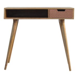 SolidPerforated Copper Writing Desk