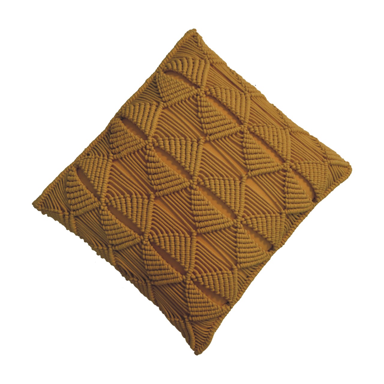 Solid Mango Wood Esmi Cushion Set of 2 - Mustard - Image 4