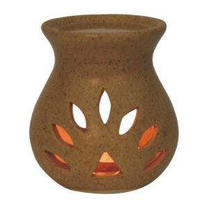 Solid Mango Wood Beige Cutout Oil Burner (Summer)