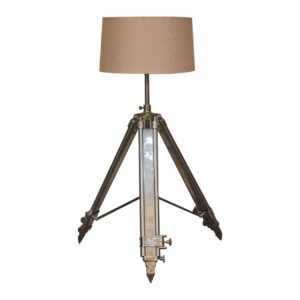 Solid Mango Wood Chrome Tripod Lamp