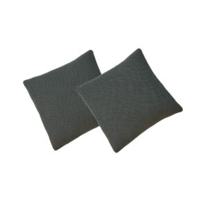 Solid Mango Wood Green Cotton Cushion Set of 2