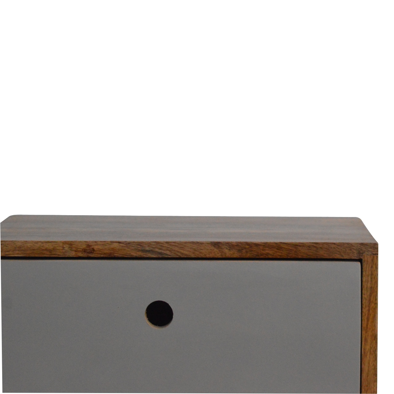 Solid Mango Wood Two Tone Hand Painted Bedside - Image 4