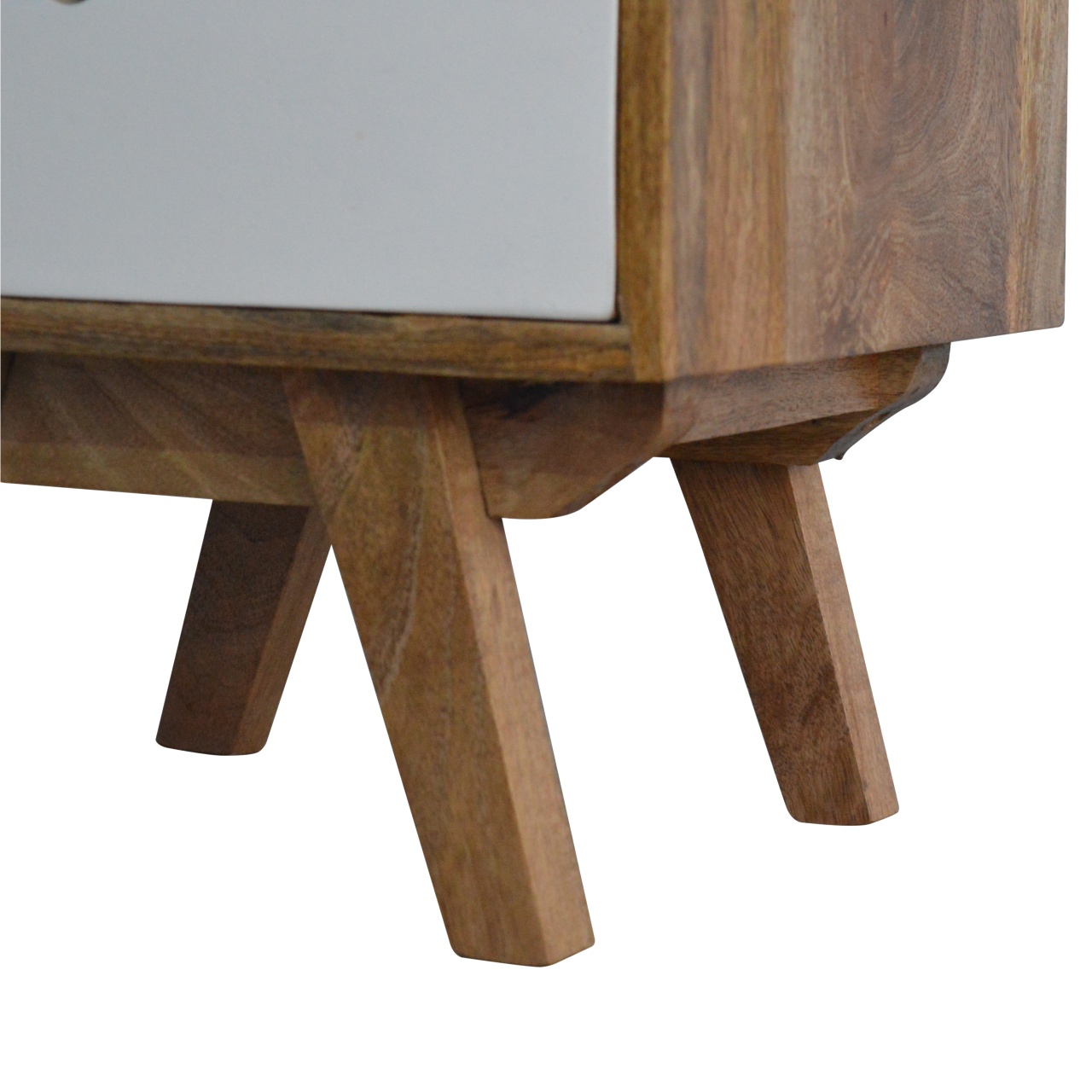 Solid Mango Wood Two Tone Hand Painted Bedside - Image 7